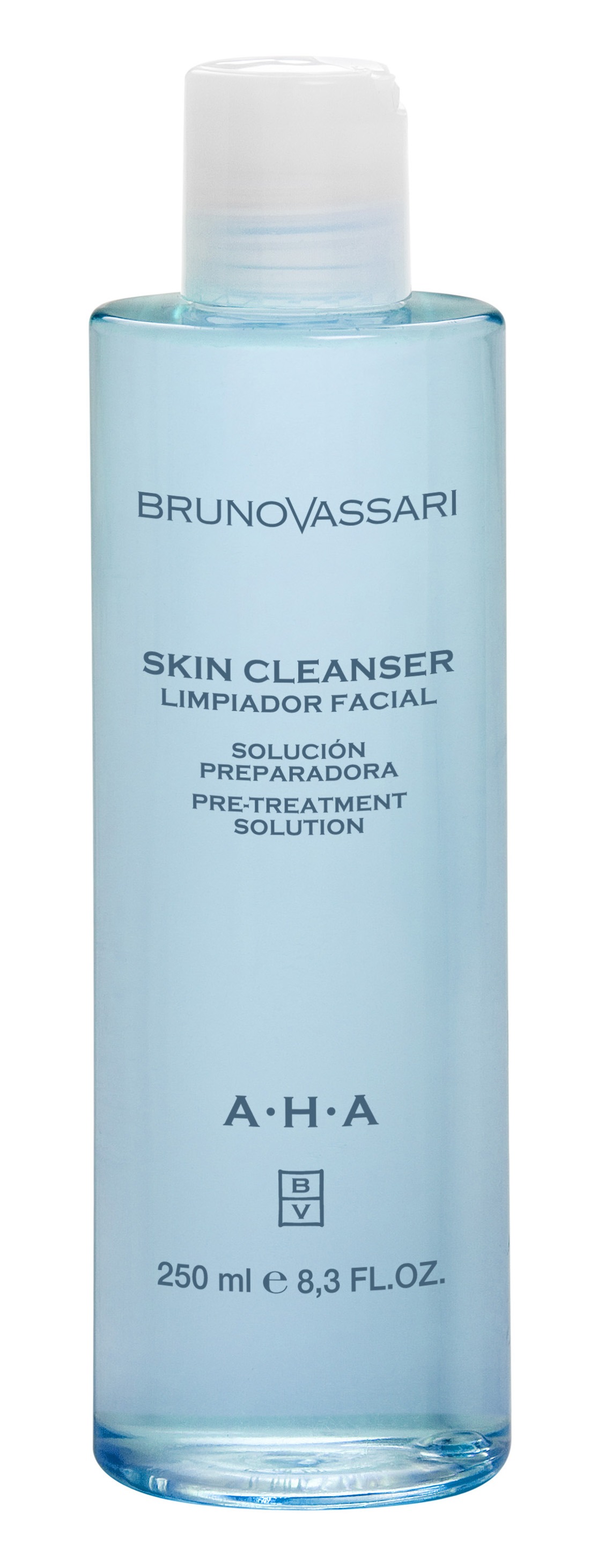 Lotiune Faciala de Curatare cu Acid Glicolic Pentru Toate Tipurile de Ten 250 ml - Aha Skin Cleanser - Bruno Vassari