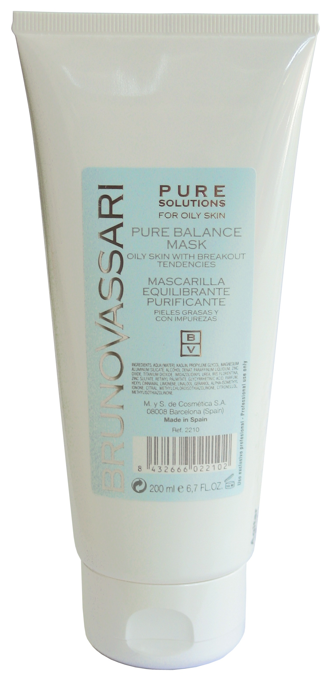 Masca Purificatoare Absorbanta Pentru Ten Gras/Uleios 200ml -Pure Balance Mask  Solution - Bruno Vassari