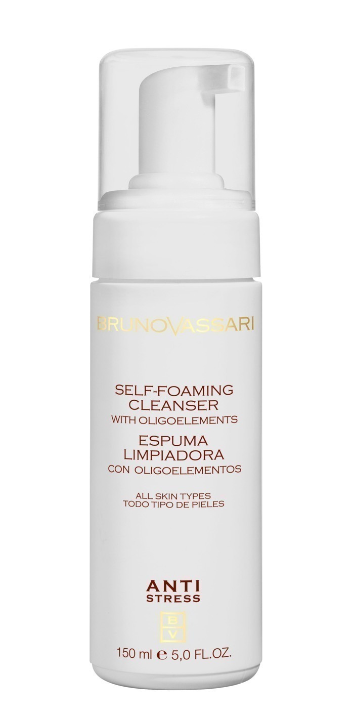 Spuma de Curatare Anti-Stres cu Oligoelemente 150ml - Self Foaming Cleanser - Bruno Vassari